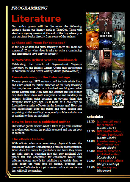 TitanCon 2012 programme - page 4