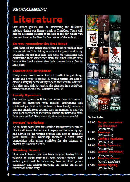 TitanCon 2013 programme - page 4